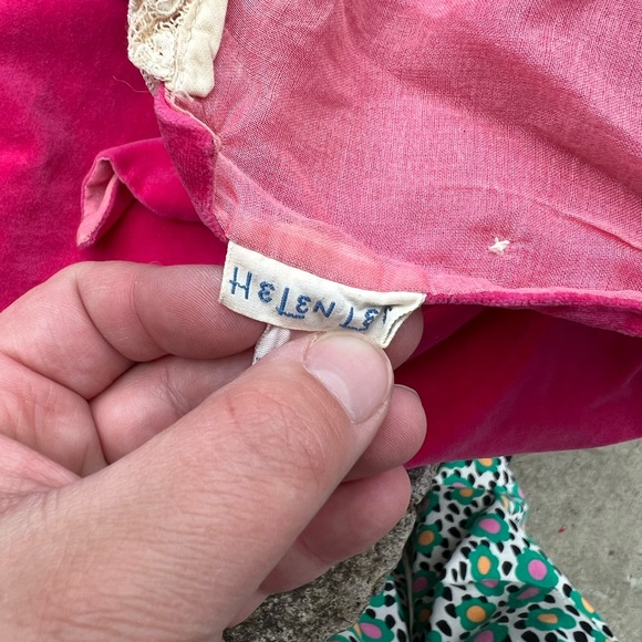 Vintage Helen Lee velveteen girls dress 6-8 - Picture 9 of 11